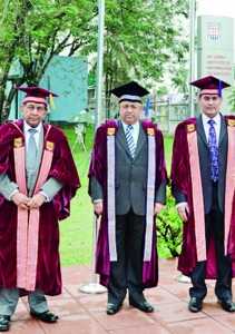 Professor S. Karunaratne, Dr. P.B. Jayasundara and Prof. Gamage