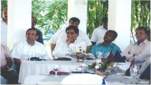 From L to R: Mr Kithsiri Pathirana, Mr Sanath Gunathilake, Mr Ramzan Sariffo’deen (Behind Sanath), the author & Nimal Mithraratne.