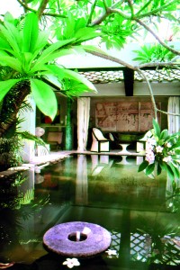 In sunshine and shadow: The mirror-like pool in Lagoon House