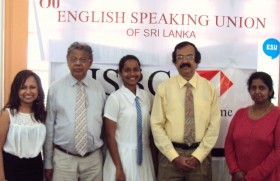 Shehani Rajendra represents Sri Lanka at the ESU International Public Speaking Contest in UK