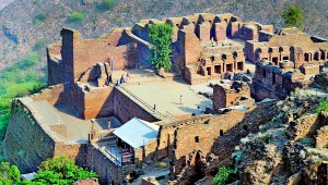 Pakistanis visit the monastery of Takht-e-Bahi in northwestern Khyber Pakhtunkhawa (KP) province (AFP)