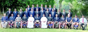 The St. Anthony’s Katugastota rugby squad with officials.