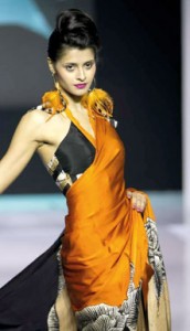 Feminine elegance: A saree by Sonali Dharmawardena