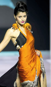 Feminine elegance: A saree by Sonali Dharmawardena