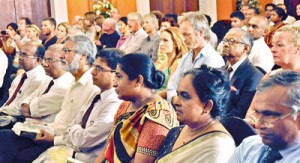 A section of the audience at the Serendib Coast Festival on Monday