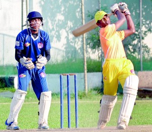 Action at Wesely Vs St.Joseph’s U-19 T-20. Pic by Ranjith Perera