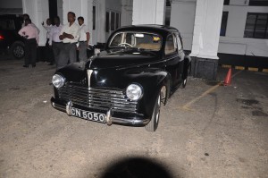 A Peugeot 203 outside the showroom