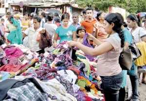 Brisk shopping at Pamunuwa in Maharagama . Pix by Athula Devapriya