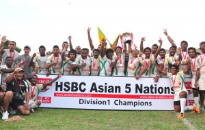 The Sri Lanka rugby team leaped to the elite HSBC A5N Top 5 group after an unblemished cmpaign last week. - Pic by AmilaGamage