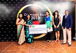 The winners of the Corporate Race - CCBT with the Head of ACCA Sri Lanka -Ms.Nilusha Ranasinghe