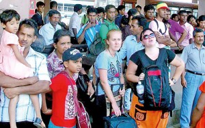 Both local and foreign tourists were severely  inconvenienced by the cancellation of the train service