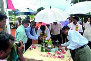 Lighting of the Oil Lamp and other traditions being observed at the ceremony.