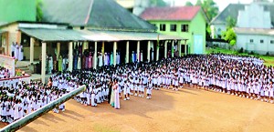 The College Environment during the morning assembly