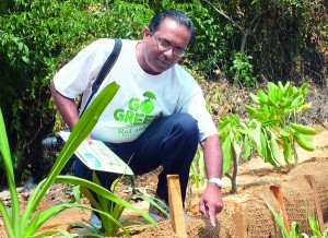 Lanka, Santha, son of legendary singer Sunil Santha at his coir manufacturing plant in Hettipola