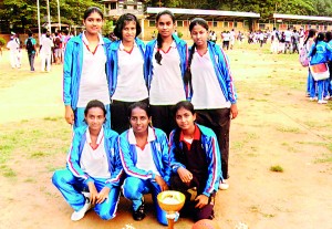 Under-19 champions, Royal International School Kurunegala – Nipuni, Yukthi, Praveena, Mirandi, Madara, Minsa, Erandi and Chathuri.