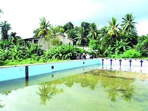 The Swimming Pool which under  construction is to be opened at the end of this month.