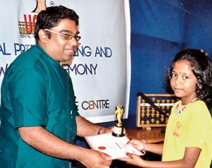 Reshayna Godfrey, a Grade Four student of OKI International School, Wattala was awarded a certificate of Distinction in International Standard of UC MAS Abacus Mental Arithmetic Proficiency Examination – Grade Nine and a certificate for the successful completion of the Intermediate B Examination in Abacus and Mental Arithmetic.