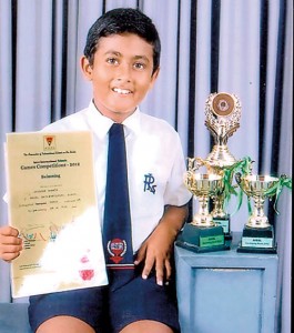 Vojitha Herat, a Grade Three student of Royal International School, Kurunegala won the Inter-International Schools Under 9 Swimming Championship 2012 organised by the Association of International Schools in Sri Lanka.