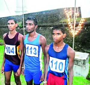 Winners of the 10 Km run for boys under 20