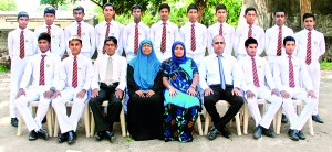 Seated (From left): M. Rahumath Ali, M.T.M Iqlas (Captain), D.R.V. Dharmasri (Prefect of Games), A.L.S Nazeera Hassanar (Principal), Farana Amirdeen (PTI), R. Sanjeewan (Master in Charge), M.M. Muize (Vice Captain), T. Izrath. Standing (From left): T. Osman, A. Basith, M.S.M. Umar, M. Ayas, M.R.M. Minhaj, M.M. Navees, M.Aroos, M.Nilamdeen, Akeel Saifudeen, M. Noorul Haq, Nafleen. Absent: Rimas Nizam, M.J.M. Rifkan.