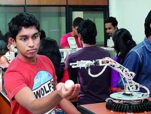 Mechanical Engineering Students in a Practical Session