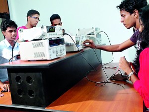 Electrical Engineering Students in a Practical Session