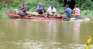 Row row row your boat: Residents in Kalawana have to change their mode of transport