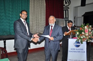 Awarding of certificates by the chief guest, Fazal Izzadeen.