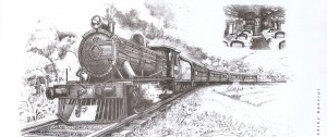 Artist’s impression of the Viceroy Special and inset, its refurbished carriages