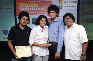 Seen here are members of the Shilpa Sayura Foundation from Sri Lanka–Mithun Kumarasinghe, Poornima Meegammana, Niranjan Meegammana (extreme right), Wajira Madhushka.