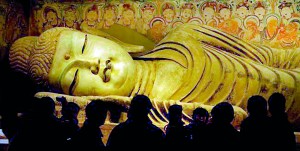 The Sleeping Buddha from the Mogao Cave in Dunhuang (AFP)