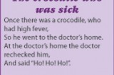 The crocodile who was sick