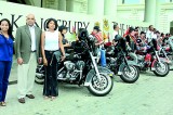 The Kingsbury salutes the Harley Davidson riders on a charity ride