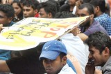 Kelaniya undergrads protest for a new hostel