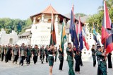 Flag blessing at Dalada Maligawa