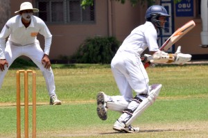 St. Joseph’s skipper Dylan Fernandopulle  hit 50 runs in the second innings against DSS in the game they won. - Pic by Ranjith Perera