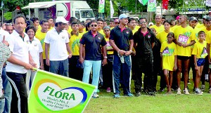 Sri Lanka cricketing legends Romesh Kaluwitharana and Kumar Sangakkara led hundreds of runners