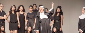 On a high: Chantal Hatch (left) as Deloris Van Cartier- Sister Mary Clarence and (right) Achera Ratnavale as Mother Superior