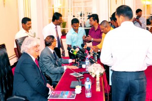 The microphone saga. Pic by Mangala Weerasekera. (See story below)