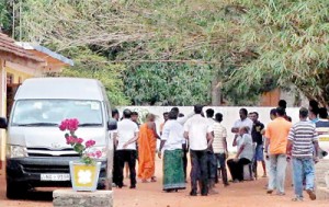 Our photographer Priyantha Hewage took these photographs (above and below)  under difficult  circumstances when NCPA officials  arrived at the home to take away the children to a safer refuge.  The chief suspect is also in the picture above.