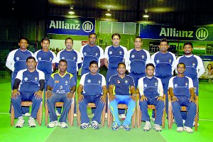 The two Lankan teams for the World Masters Indoor Cricket Series: Top Over 35 team and below Over 40 team