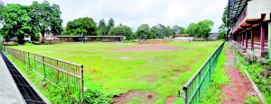 The state of the Hendry Pedris stadium at present. Pic by Mangala Weerasekera