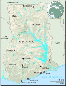 MAP: Ghana