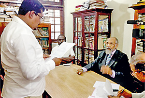 Taking oaths before CM Wigneswaran