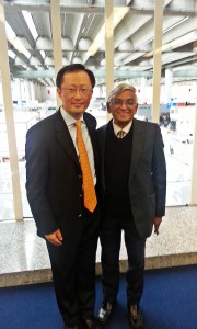Picture shows Vijitha Yapa (right) with Youngsuk 'YS' Chi.