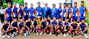 Overall winners, the SLEME team with the Major General Boniface Perera and Brigadier Mayadunne after clinching the Inter-Regimental Challenge Trophy for the second successive year