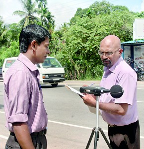 Pictures (above and below) show CEA officials out on the road to  rope in ‘noisy’ culprits