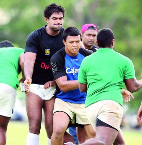 Sri Lanka rugby poolists during a training session - SLRFU