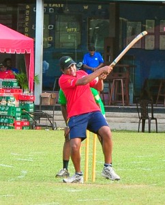 Action at the cricket finals