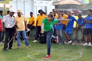 Winner of women’s  Put shot event Bakti Jagoddarachchi of Suthern Braves